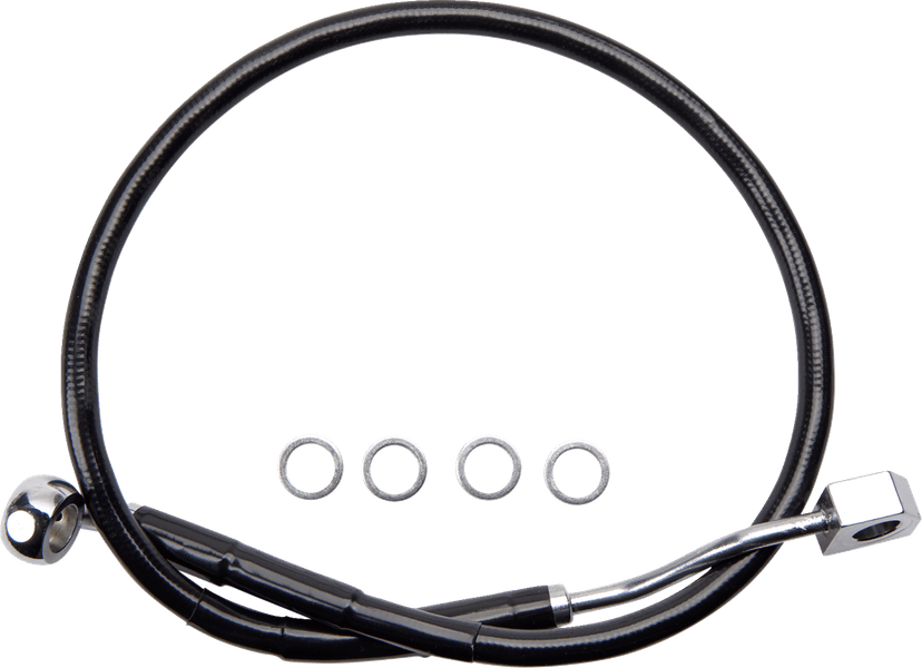 DRAG SPECIALTIES 1741-6345 Brake Line - Rear - Master Cylinder to ABS - Black