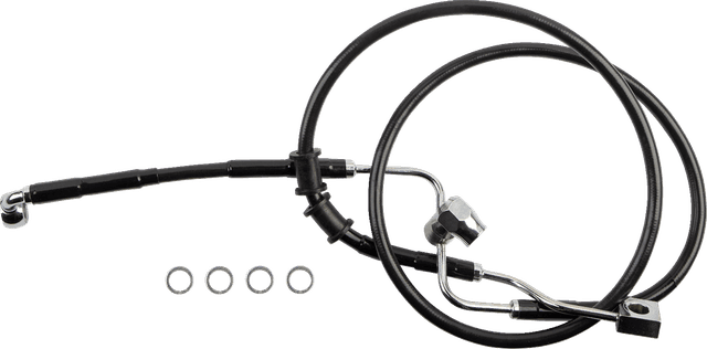 DRAG SPECIALTIES 1741-6347 Brake Line - Rear - Master Cylinder to ABS - Black