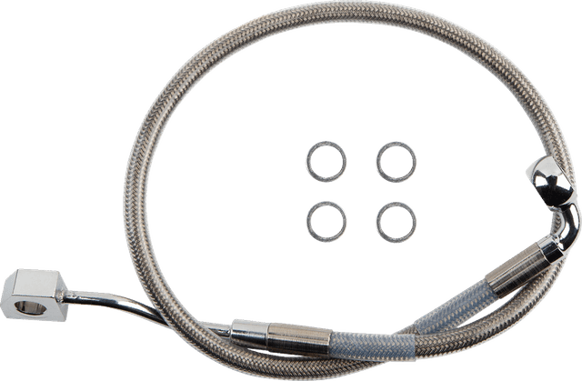 DRAG SPECIALTIES 1741-6348 Brake Line - Rear - Master Cylinder to ABS - Stainless Steel