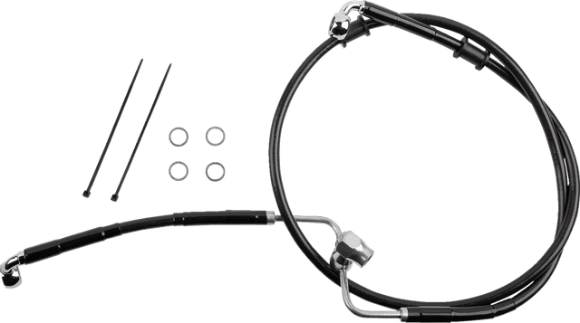 DRAG SPECIALTIES 1741-6351 Brake Line - Rear - Non-ABS - Black