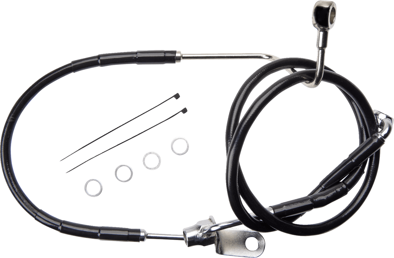 DRAG SPECIALTIES 1741-6353 Brake Line - Rear - Non-ABS - Black