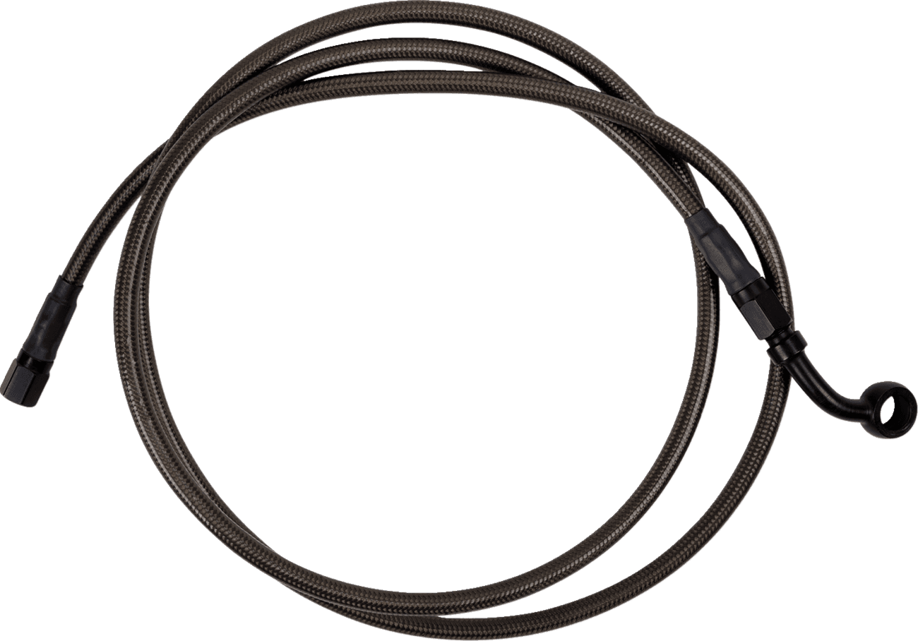 BARNETT 1741-6505 Brake Line - Upper - Carbon Coat w/ Black Fittings