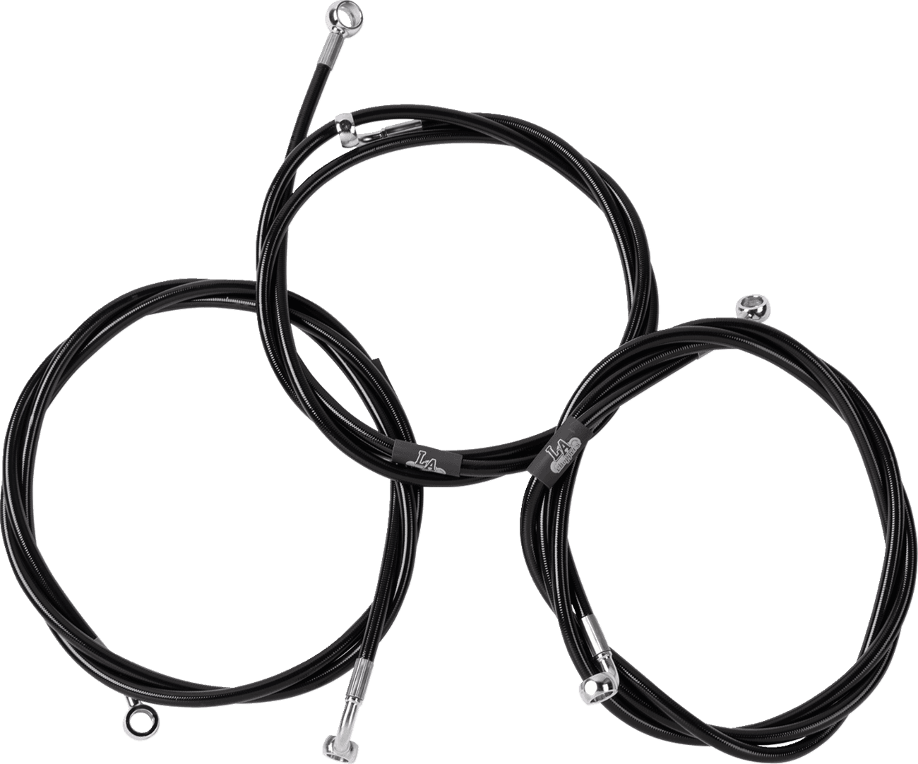 LA CHOPPERS 1741-6507 Brake Line - Black