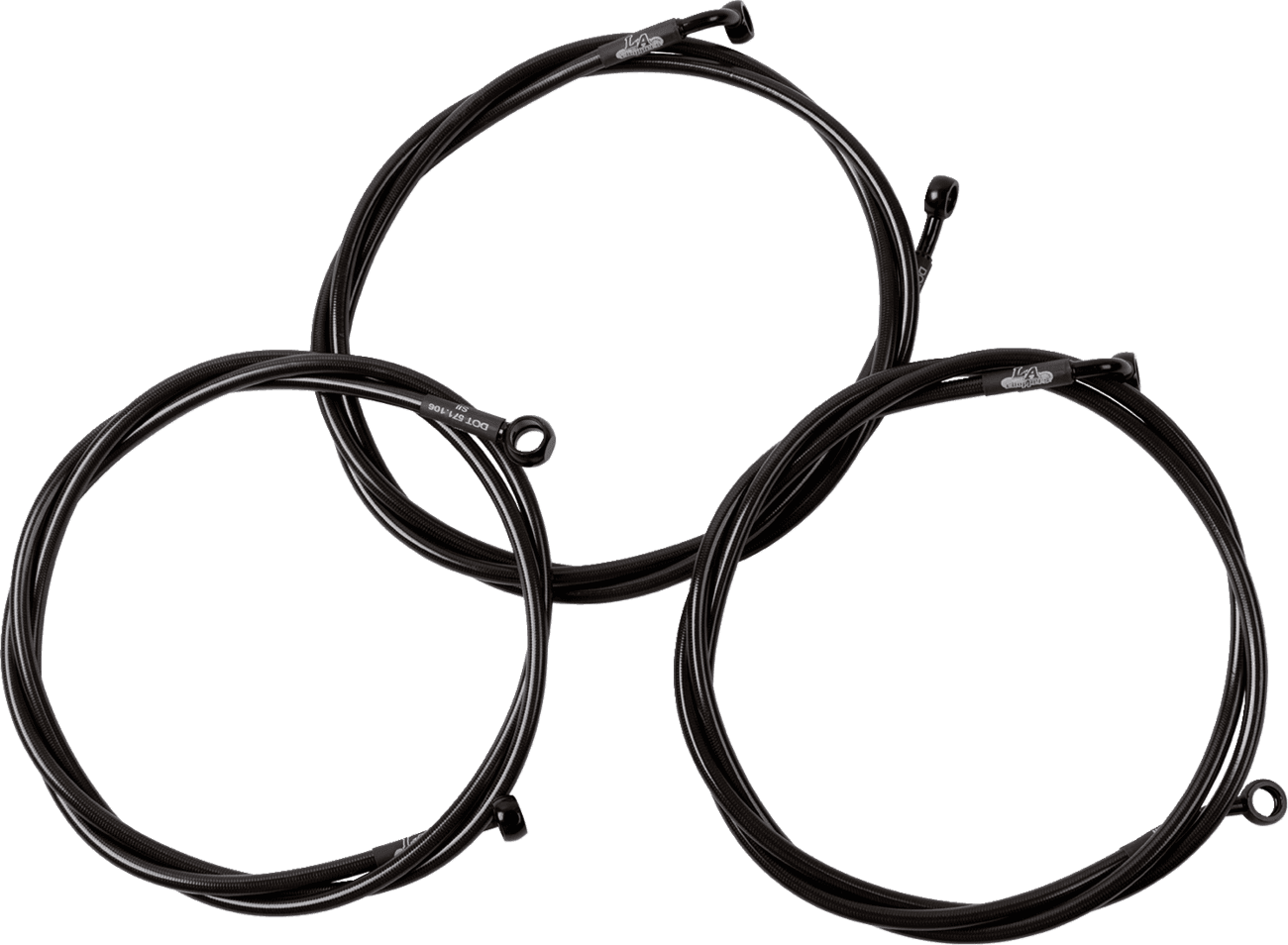 LA CHOPPERS 1741-6508 Brake Line - Midnight