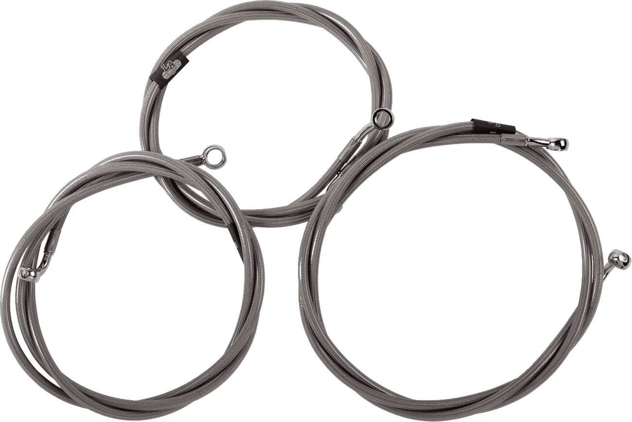 LA CHOPPERS 1741-6515 Brake Line - Chrome