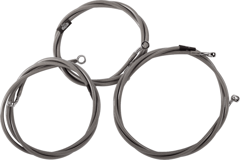 LA CHOPPERS 1741-6515 Brake Line - Chrome — image 1 of 2
