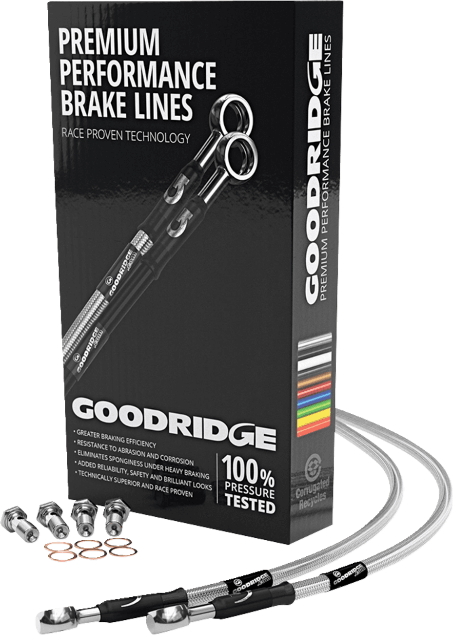 GOODRIDGE 1741-6629 Brake Hose Kit - Front - FLH/FLT '08-'13 ABS Models - +6