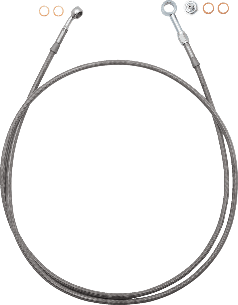 FAT BAGGERS INC. 1741-6829 EZ Install Brake Line - 67" - Stainless Steel Braid — image 1 of 2