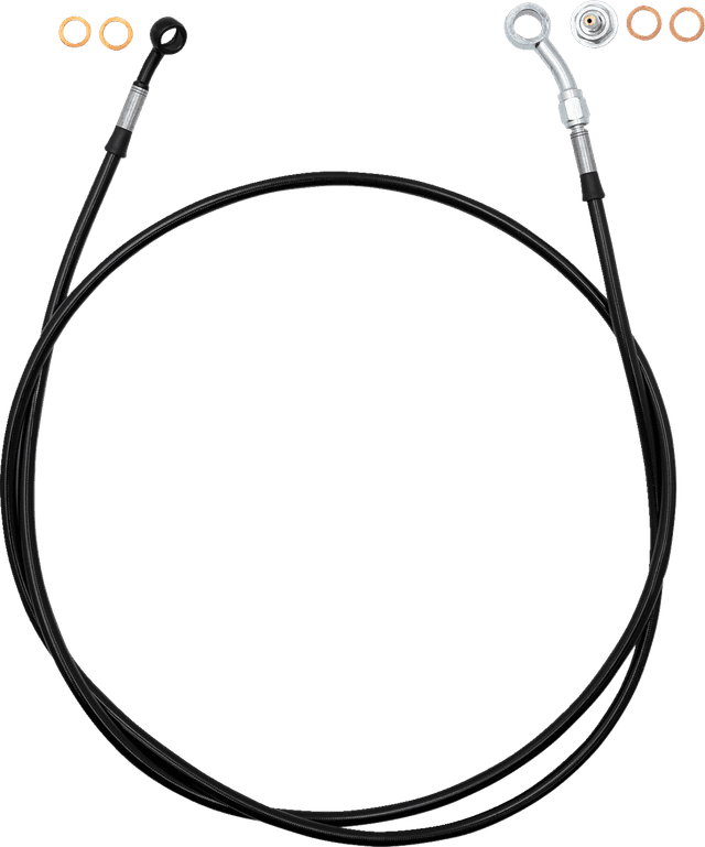 FAT BAGGERS INC. 1741-6840 EZ Install Brake Line - 66" - Black Braid — image 1 of 2