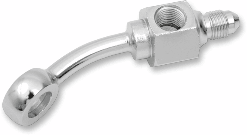 DRAG SPECIALTIES 1742-0045 Banjo Fitting - 3/8" x AN3 - 35° - Short