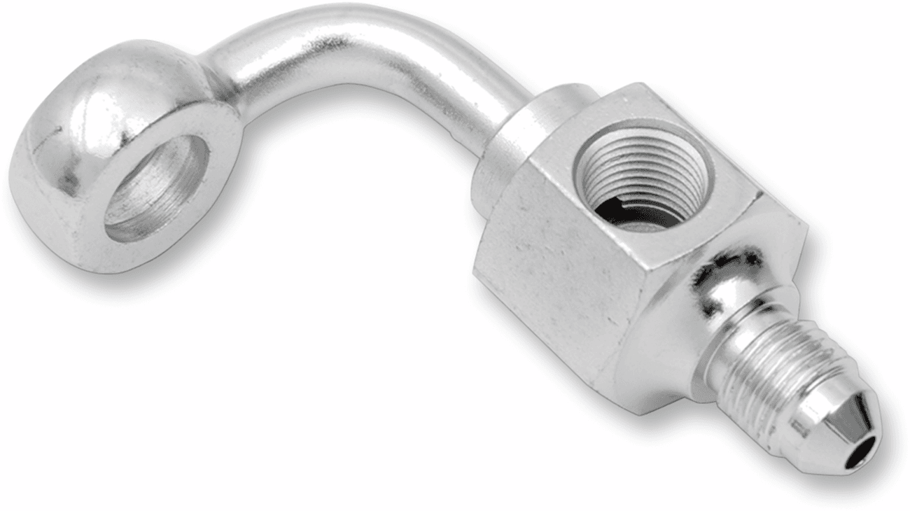 DRAG SPECIALTIES 1742-0046 Banjo Fitting - 3/8" x AN3 - 90° - Short