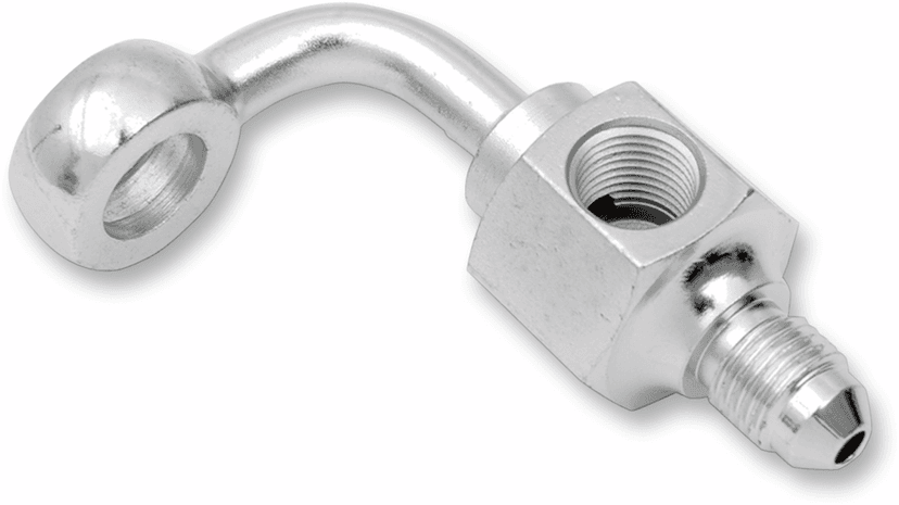 DRAG SPECIALTIES 1742-0046 Banjo Fitting - 3/8" x AN3 - 90° - Short