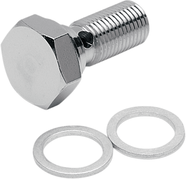 DRAG SPECIALTIES 1742-0050 Banjo Bolt - 7/16"-24 w/ step-down to 3/8"