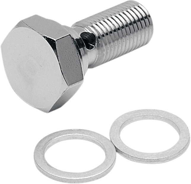 DRAG SPECIALTIES 1742-0050 Banjo Bolt - 7/16"-24 w/ step-down to 3/8"