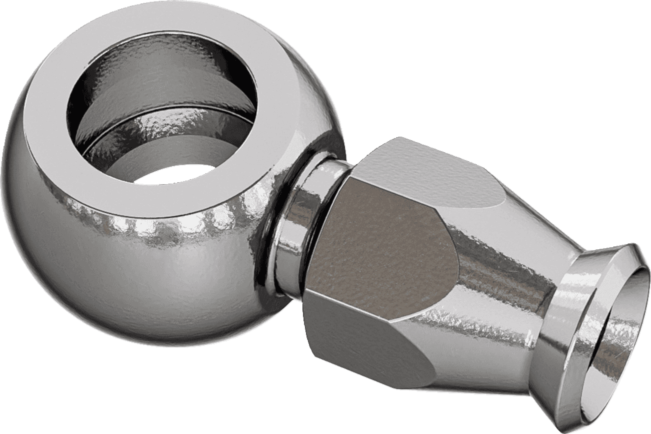 GOODRIDGE 1742-0724 Banjo - Straight - Short - 3/8" or M10 Long Bolt