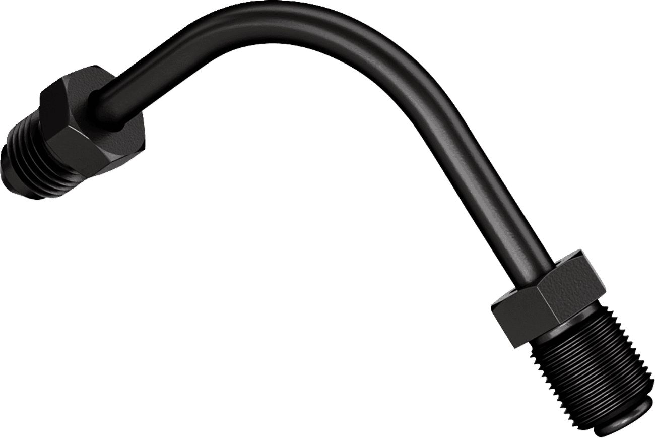 GOODRIDGE 1742-0738 Universal Banjo - Long AN3 Adaptor - 90° Side Bend - Black Zinc