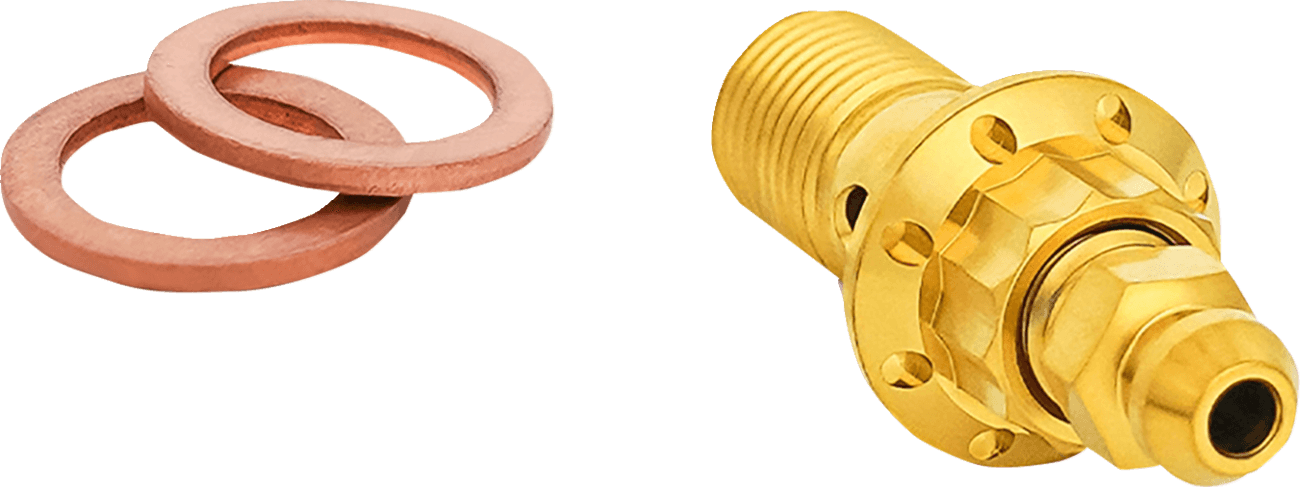 ARLEN NESS 1742-0775 Banjo Bolt with Bleeder - 10mm - Gold