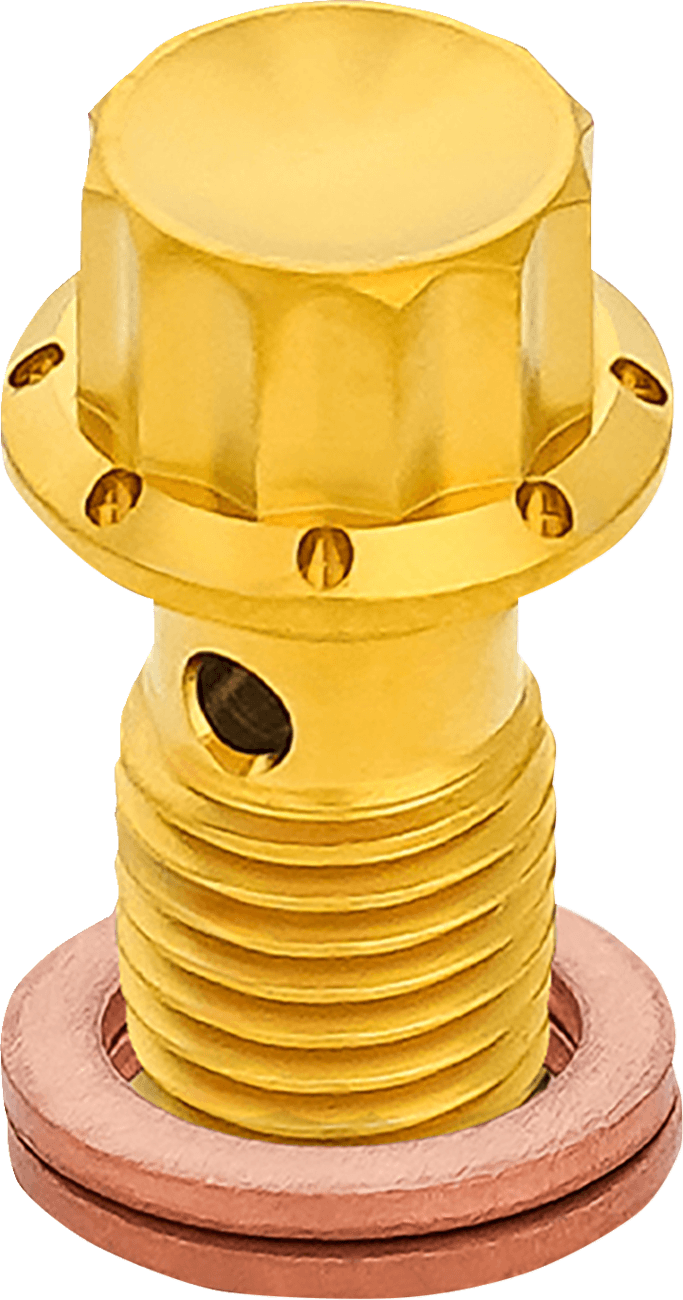 ARLEN NESS 1742-0787 Banjo Bolt - M12x1.25 - Gold — image 2 of 2