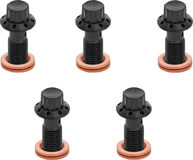 ARLEN NESS 1742-0789 Banjo Bolt 5-Pack - 3/8"-24 - Black