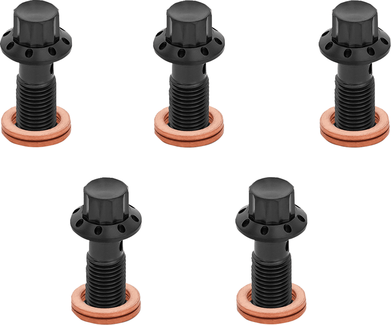 ARLEN NESS 1742-0792 Banjo Bolt 5-Pack - M10x1.0 - Black