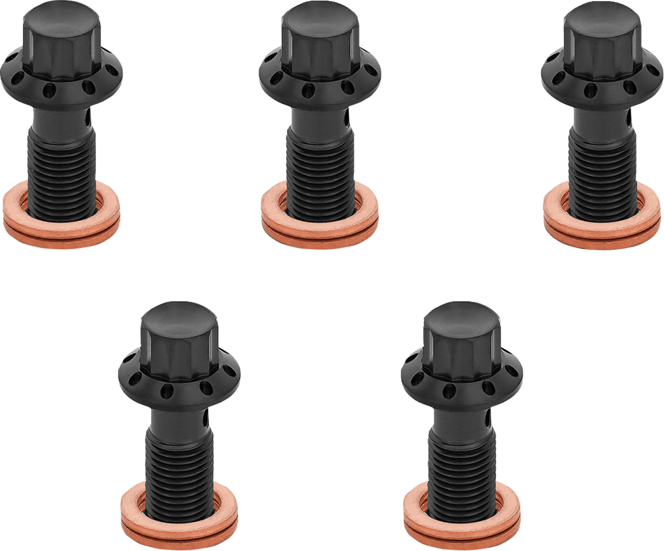ARLEN NESS 1742-0795 Banjo Bolt 5-Pack - M10x1.25 - Black