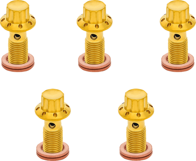 ARLEN NESS 1742-0796 Banjo Bolt 5-Pack - M10x1.25 - Gold