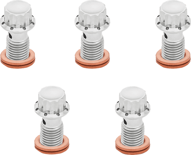ARLEN NESS 1742-0797 Banjo Bolt 5-Pack - M12x1.25 - Polished