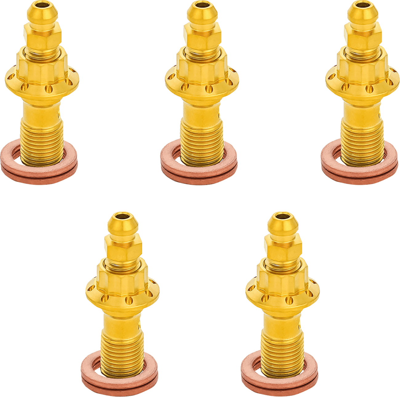 ARLEN NESS 1742-0802 Banjo Bolt 5-Pack - 10mm - Gold