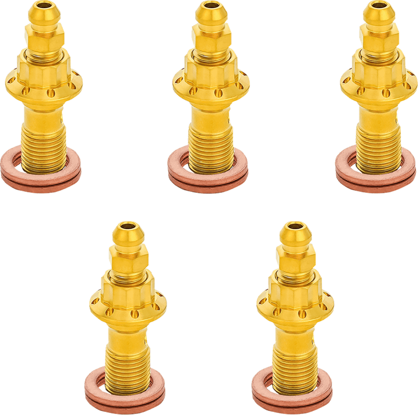 ARLEN NESS 1742-0802 Banjo Bolt 5-Pack - 10mm - Gold