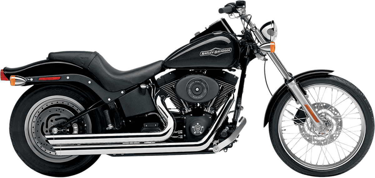 COBRA 1800-0087 Speedster Slashdown Exhaust - Chrome - '86-'06 Softail