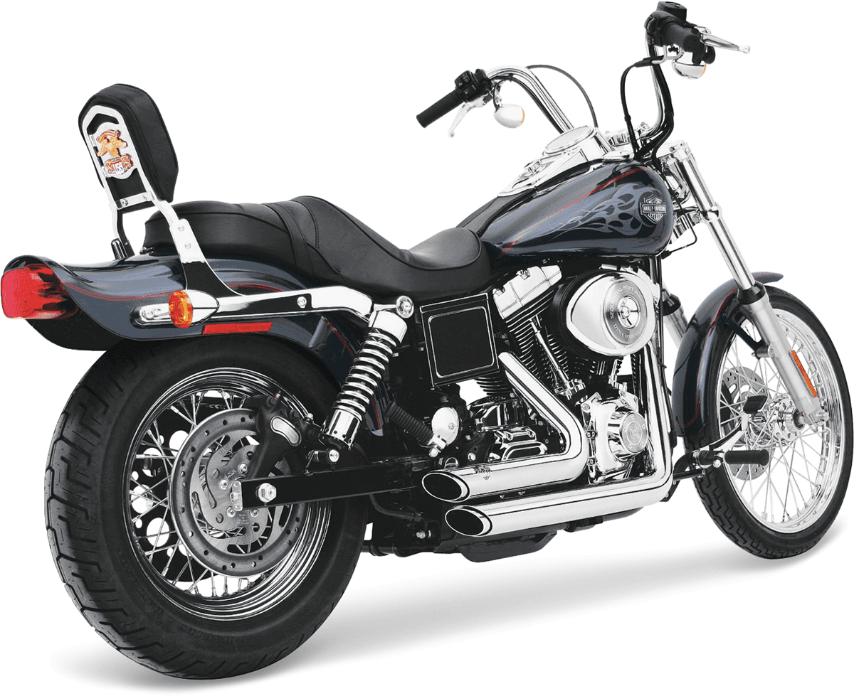 VANCE & HINES 1800-0154 Shortshots Staggered Exhaust System - Chrome - Dyna