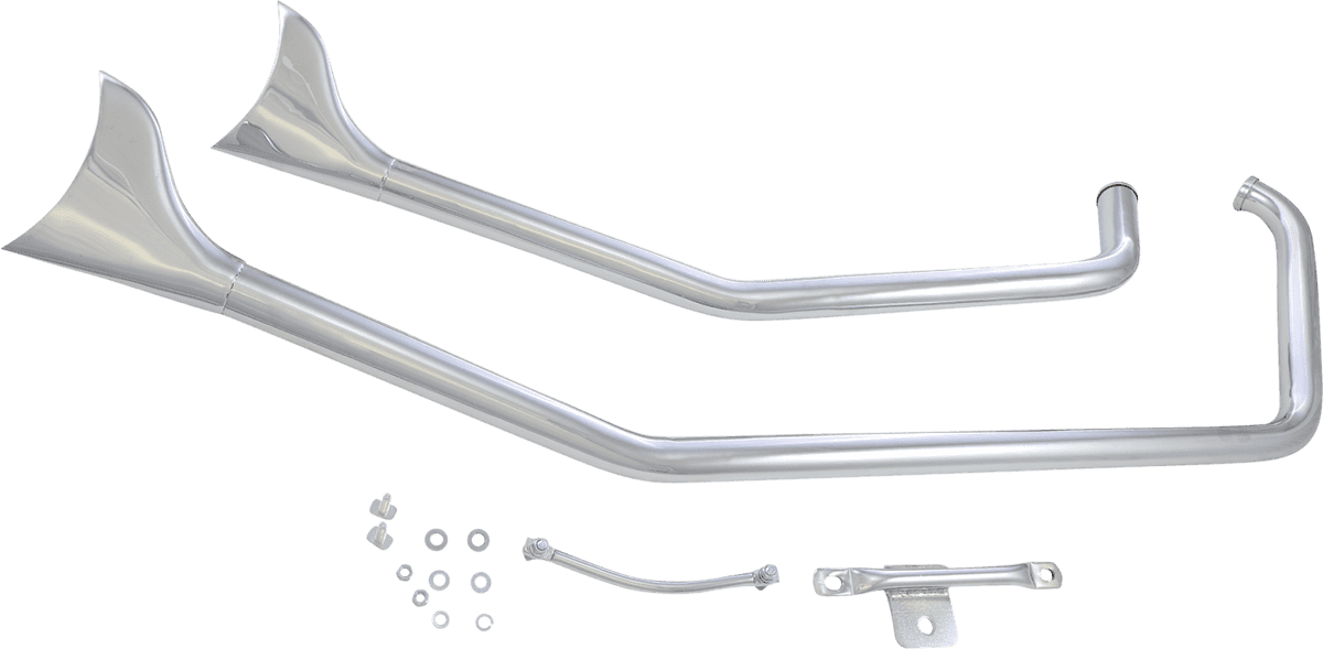 PAUGHCO 1800-0946 1-3/4" Upsweep Fishtail Drag Pipes