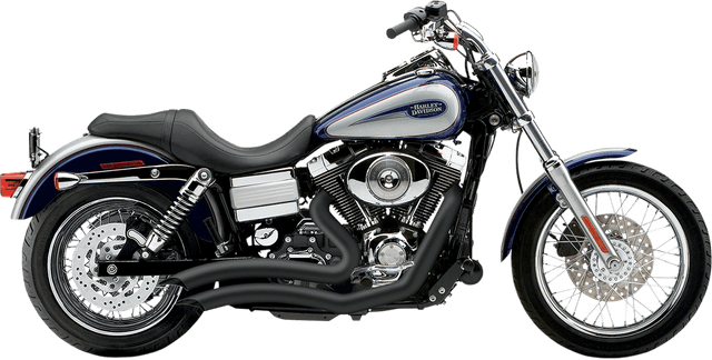 COBRA 1800-1469 Speedster Swept Short Exhaust - Black - '12-'17 Dyna