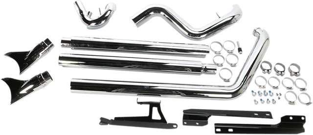 COBRA 1800-1751 True Dual Exhaust - Fishtail - '07-'11 Softail — image 3 of 4