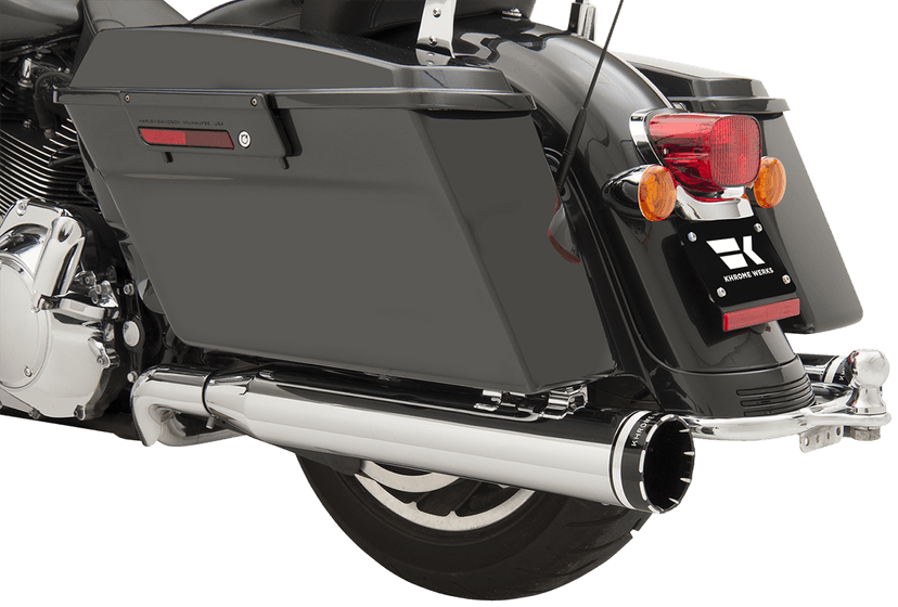 KHROME WERKS 1800-1959 2-into-2 Dominator Exhaust System - Chrome - '09-'16 FL - With 4-1/2" Muffler — image 5 of 5