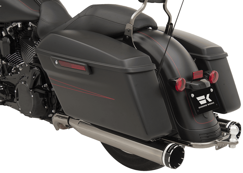 KHROME WERKS 1800-1968 2-into-2 Dominator Exhaust System - Eclipse® - '09-'16 FL - With 4-1/2" Muffler — image 5 of 6