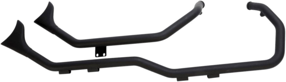 PAUGHCO 1800-2125 1-3/4" Side-by-Side Upsweep Fishtail Exhaust System - '14-'20 XL - Black