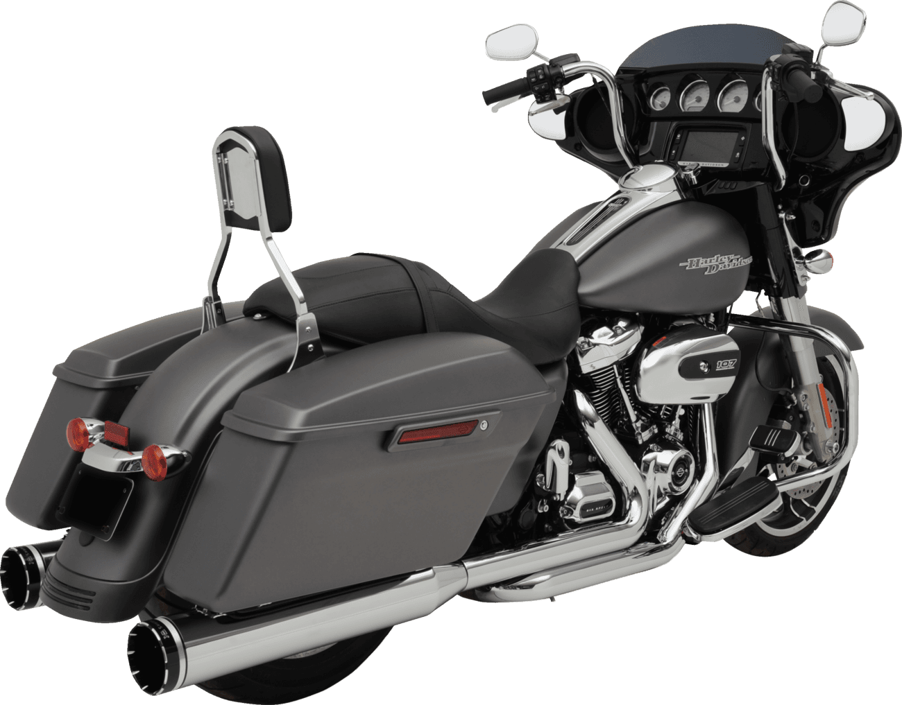 KHROME WERKS 1800-2175 2-into-2 Dominator Exhaust System with 4-1/2" Mufflers - Chrome - FL