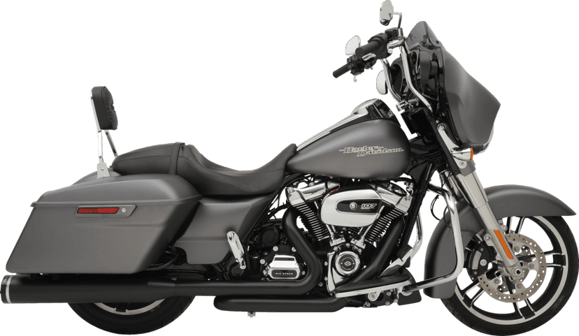 KHROME WERKS 1800-2176 2-into-2 Dominator Exhaust System with 4-1/2" Mufflers - Black - FL — image 3 of 3