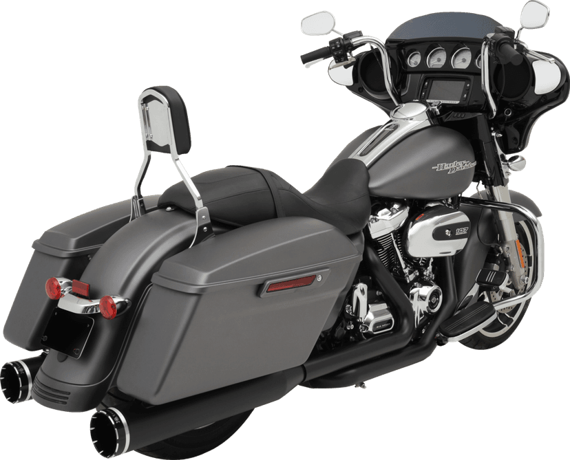 KHROME WERKS 1800-2176 2-into-2 Dominator Exhaust System with 4-1/2" Mufflers - Black - FL — image 1 of 3