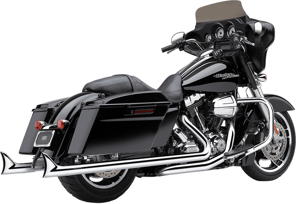 COBRA 1800-2184 Dual Speedster Exhaust - Chrome - Fishtail - '10-'16 Dresser