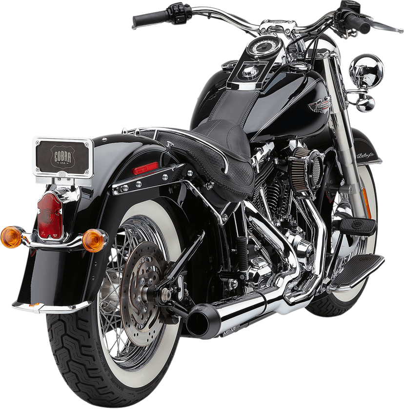 COBRA 1800-2284 El Diablo Exhaust - Chrome - '12-'17 Softail — image 3 of 5