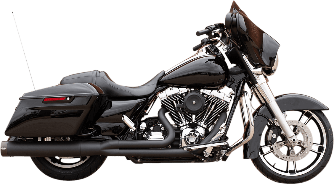 S&S CYCLE 1800-2390 2-into-1 Sidewinder® Exhaust System - '95-'16 FL - Black Ceramic