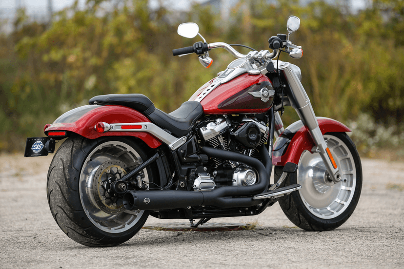 S&S CYCLE 1800-2467 2:1 Exhaust for M8 Softail - Black — image 2 of 3