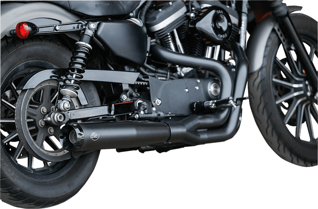S&S CYCLE 1800-2478 50 State 2:1 Black Exhaust for XL