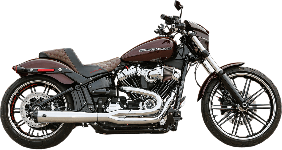 S&S CYCLE 1800-2486 2:1 50 State Exhaust for M8 Softail - Chrome