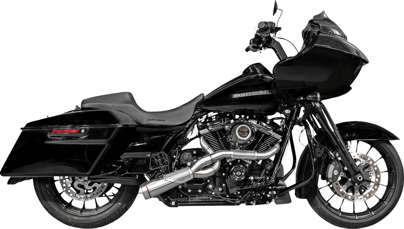 TRASK 1800-2496 2-into-1 Big Sexy Exhaust System - Brushed Stainless Steel
