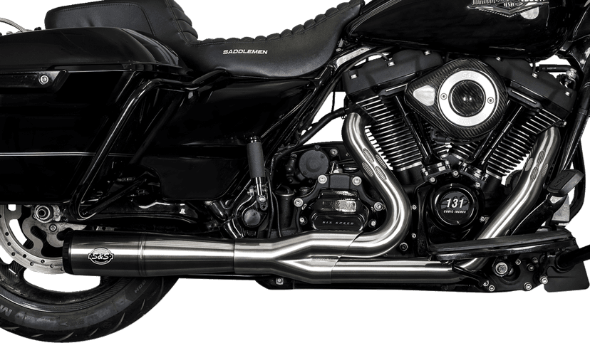 S&S CYCLE 1800-2543 2-into-1 Diamondback Exhaust System - Stainless Steel - Race Only — image 1 of 2