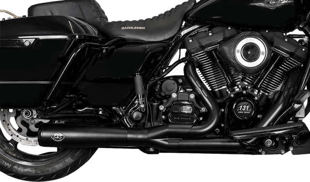 S&S CYCLE 1800-2545 2-into-1 Diamondback Exhaust System - Guardian Black - Race Only