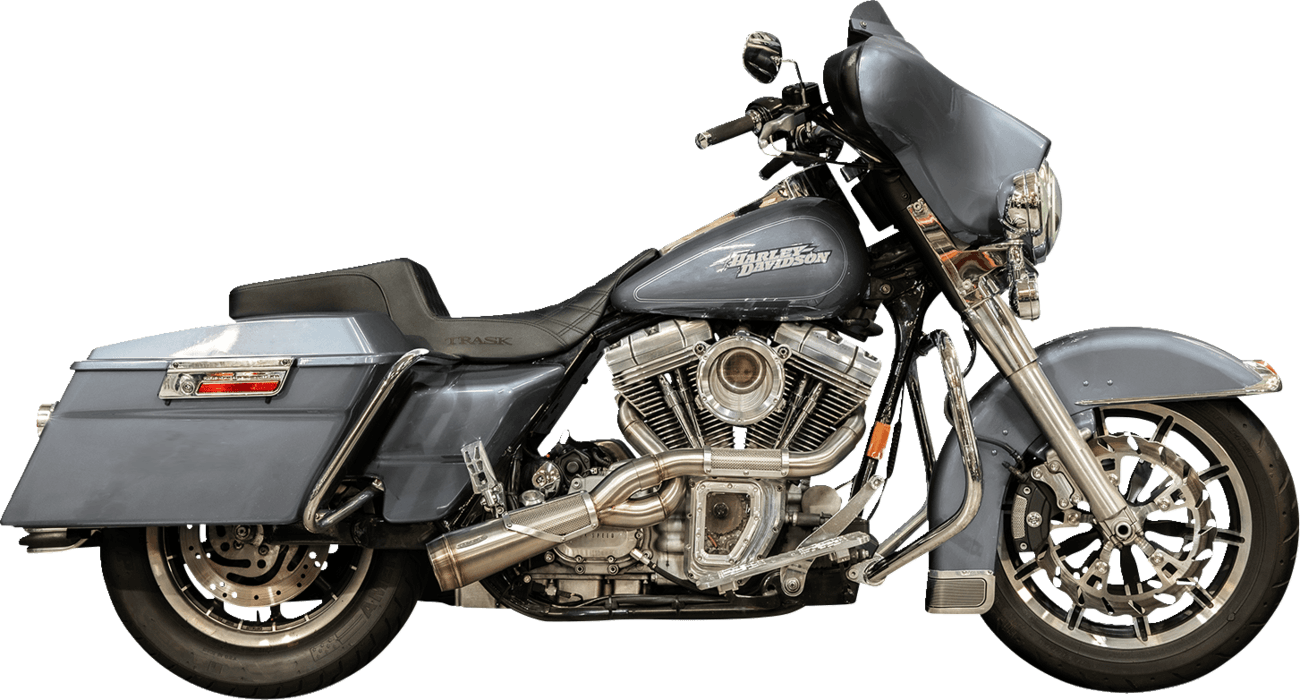 TRASK 1800-2559 2-into-1 Big Sexy Exhaust System - Raw Stainless Steel